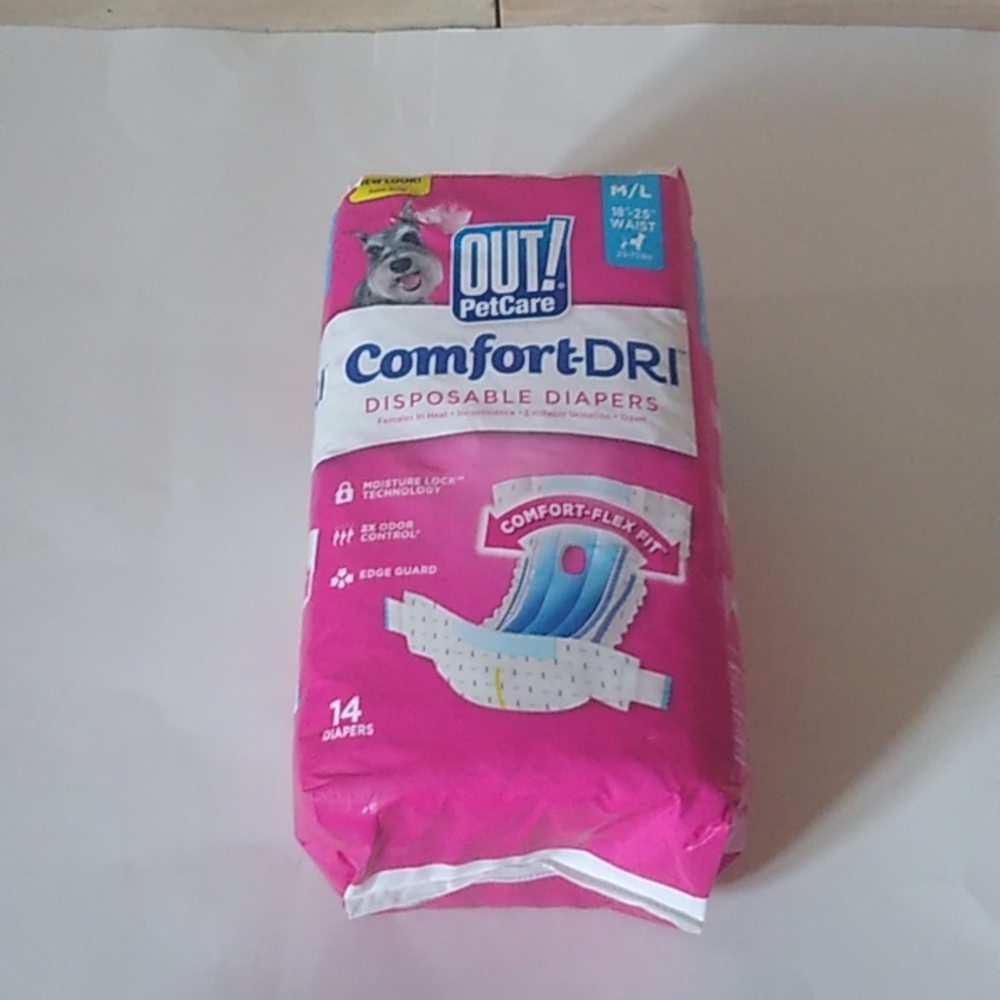 Comfort-dri disposable doggie diapers